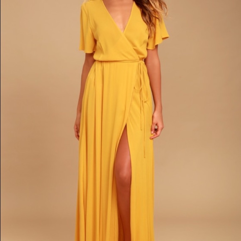 Mustard Lulus Maxi Dress